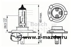  h4 pure light standard 60/55w 12v p43t